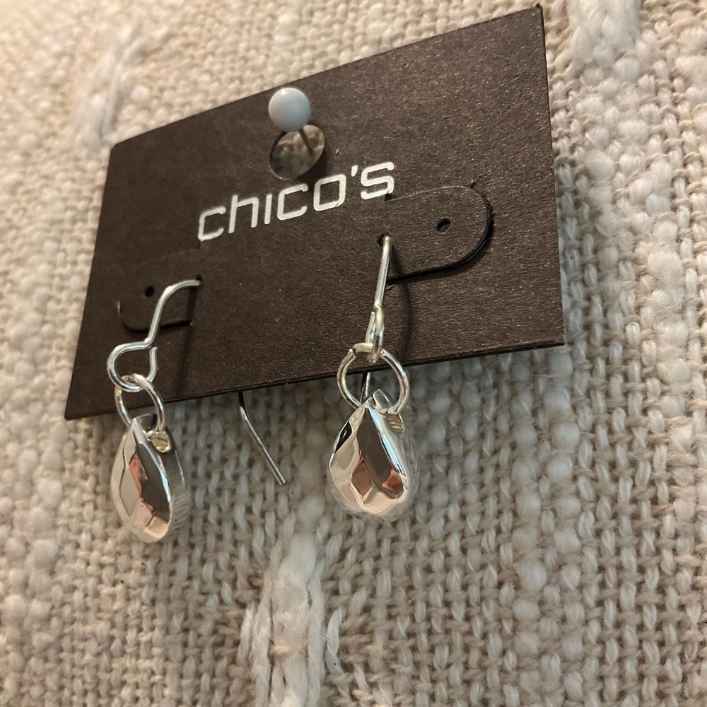0220-Chico's Silver Dangle Earrings